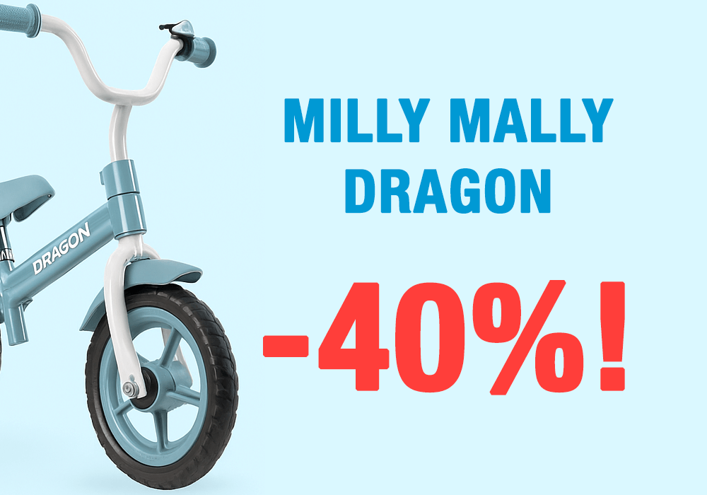 40 % Rabatt auf Milly Mally Dragon Laufräder!