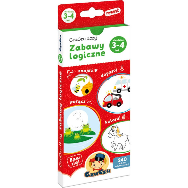 Czuczu 7223263 Książeczka edukacyjna Zabawy Logiczne 3-4l.