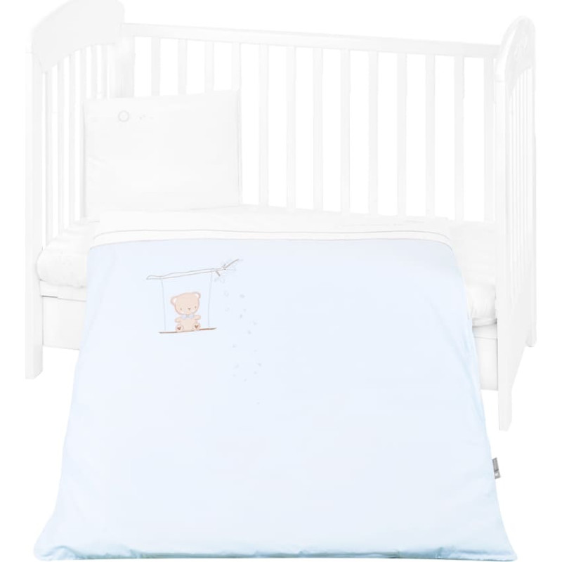 Bedding set with embroidery 3pcs Dream Big Blue