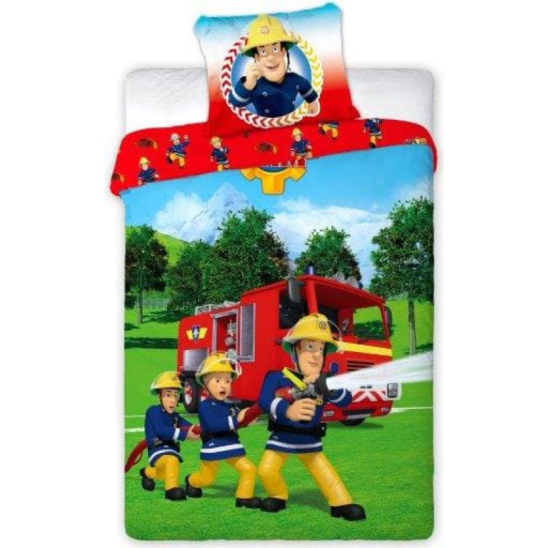 BEDDING SET FIREMAN SAM 027 160X200+70X80 COTTON. MAT.