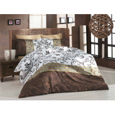 BEDDING SET VALENTINI REBECA COFFEE 220X200+2X70X80 SATIN COTTON