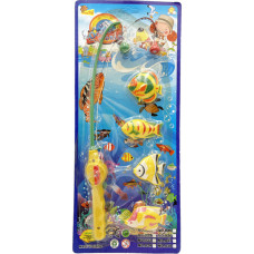 Other 50778  WĘDKA Z RYBKAMI - 4 rybki - ŻÓŁTE