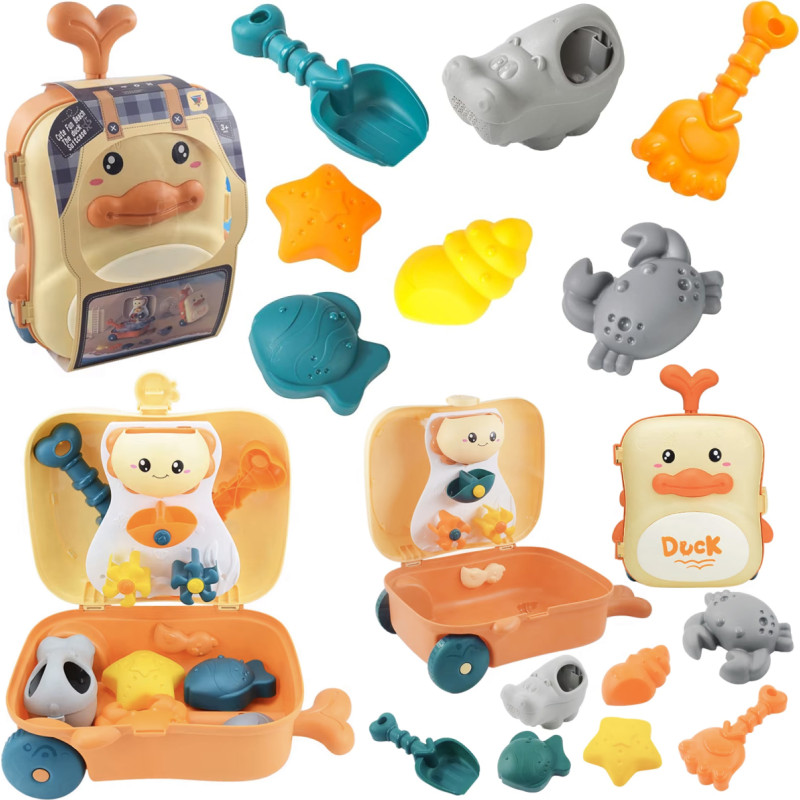 ZESTAW DO PIASKU W WALIZCE 8 ELEMENTÓW