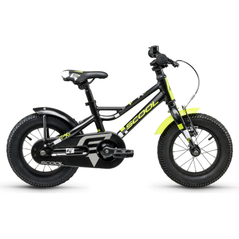 S&acute;cool Laste jalgratas S&acute;COOL faXe, 12" must-kollane
