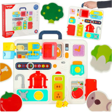 Sensoro manipulāciju dēlis montessori virtuves pulkstenis gaismas skaņa