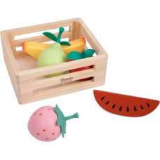 Classic World Zestaw Drewnianych Owoców w Koszyku 6 el.
