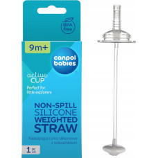 Canpol BABIES Silikon-Trinkhalm mit Gewicht für auslaufsichere Flaschen, 1 Stück, 56/622