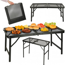 LUARO klappbarer Campingtisch zum Essen und für den Outdoor-Einsatz, 80 x 40 x 66/37 cm