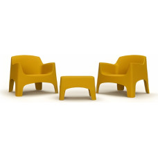 Bica Dārza mēbeļu komplekts Set Ibiza Terrace tum&scaron;i dzeltens