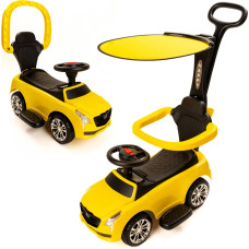 Gelbes Rutschauto mit Dach, Licht und Sound