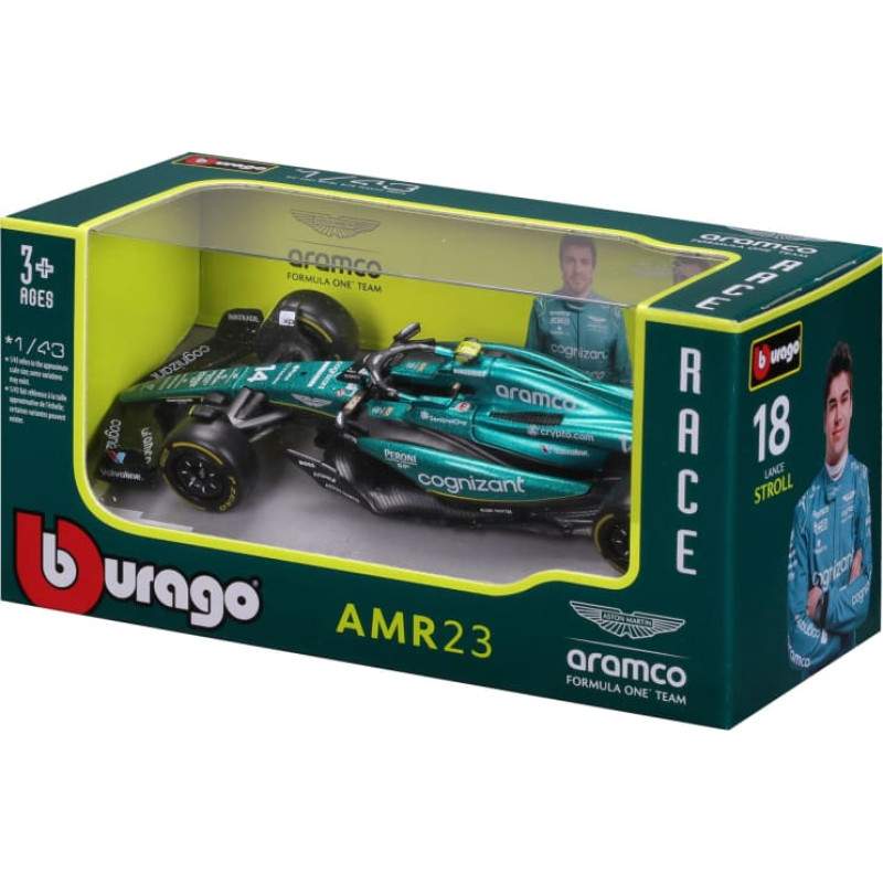 Bburago 1:43 automa&scaron;īna F1 Aston Martin Aramco Cognizant Team AMR23, 18-38090