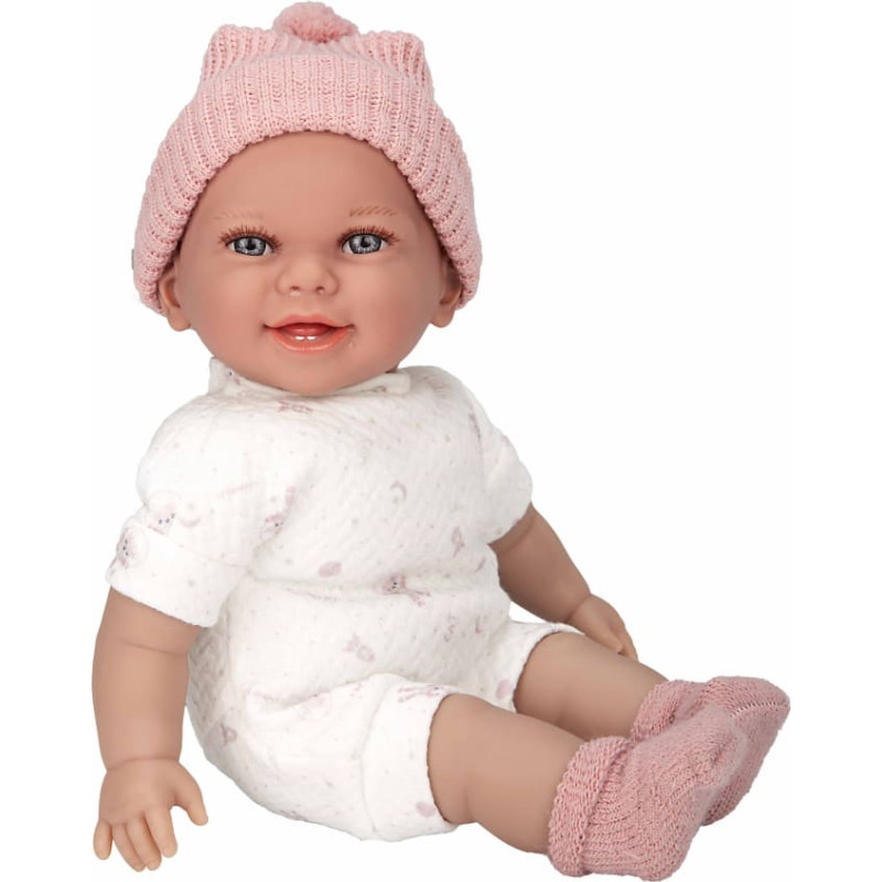 Arias doll with a sound mechanism, pink hat, 34 cm