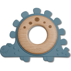 Teether Bite&Play ring wooden and silicone 3m+ dinosaur