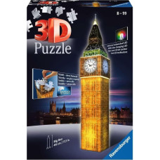 Ravensburger 3D Puzzle Big Ben with Light, 216 pcs, 8+