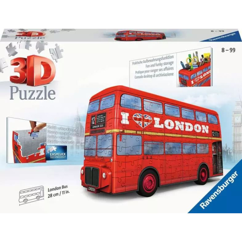 Ravensburger 3D Puzzle London Bus, 216 pcs, 8+