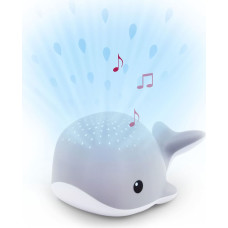 Zazu Wally &ndash; Muzikālā nakts lampa un projektors Valis, pelēks