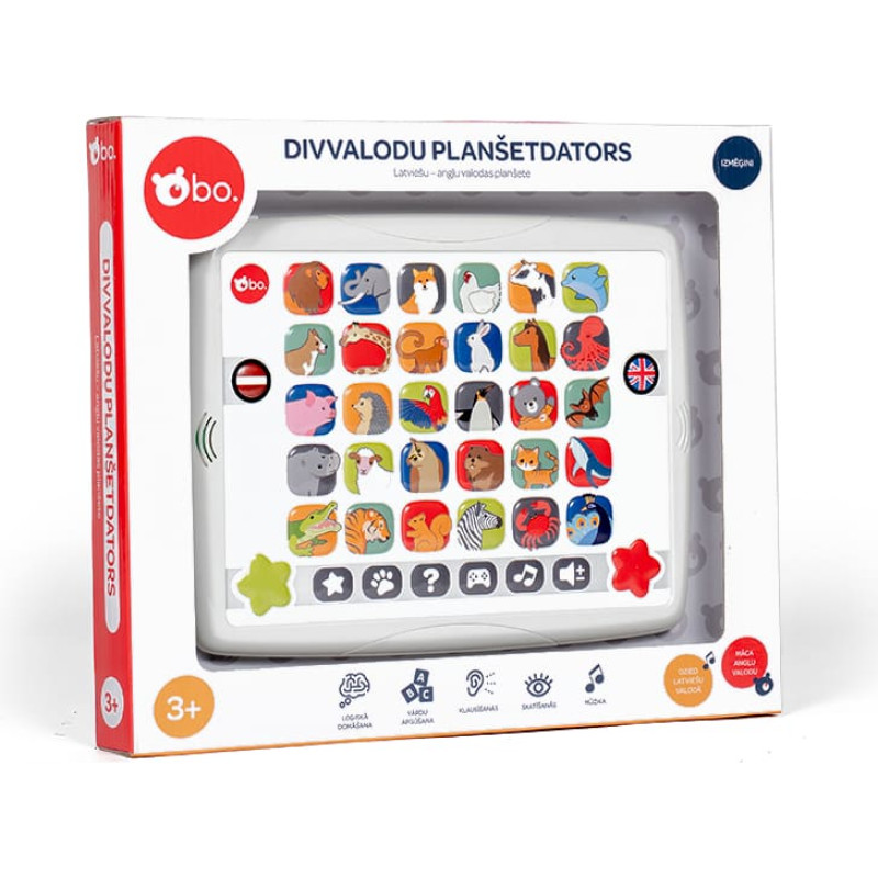 BO . Educational Toy - Bilingual Tablet (Latvian lang.)