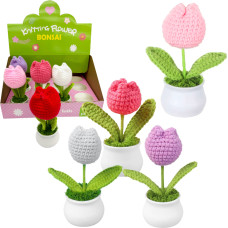 KWIAT SZYDEŁKOWANY TULIPAN 6 KOLORÓW