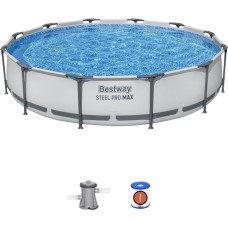 Bestway 56416 Stahlrahmenpool Steel Pro Max mit Filterpumpe, 3,66 m x 0,76 m