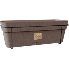 Stefanplast Balkona komplekts ar automātiskās laistī&scaron;anas sistēmu un metāla balstu 50x18x17cm brūns