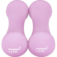 Springos Neoprene dumbbells Springos FA1039 2 x1.5kg