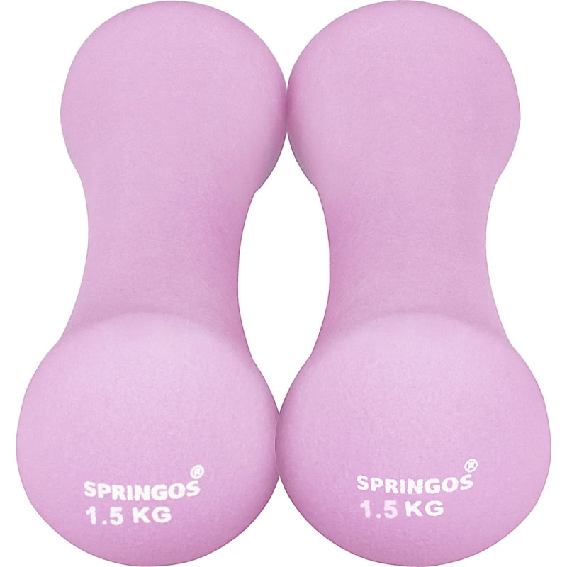 Springos Neoprene dumbbells Springos FA1039 2 x1.5kg