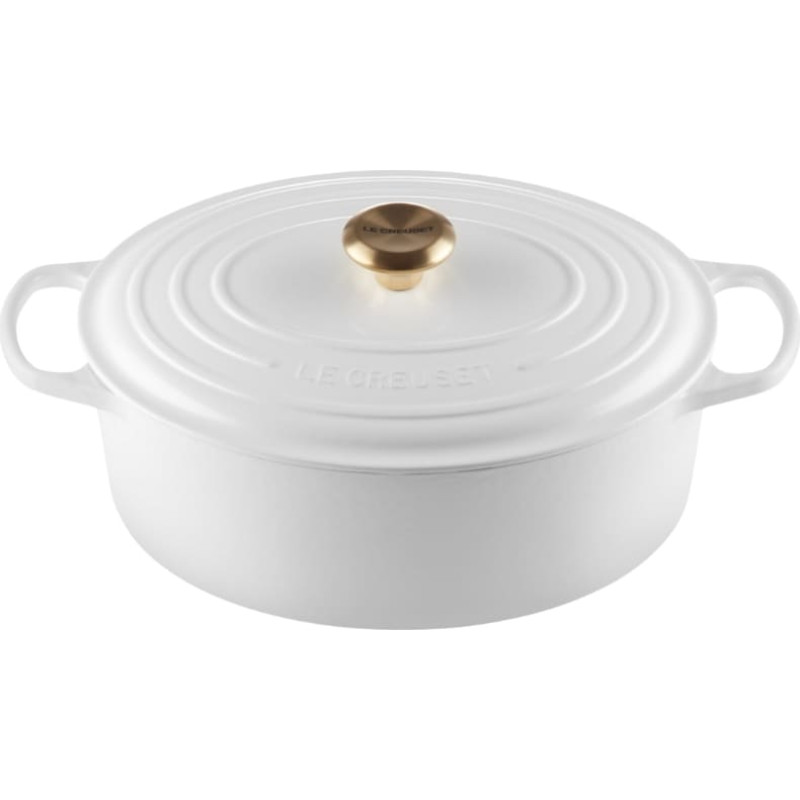Le Creuset Čuguna katls ovāls 31cm / 6,3L balts