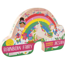 Floss & Rock Jigsaw with Shaped Box, Rainbow Fairy, 80 pcs.