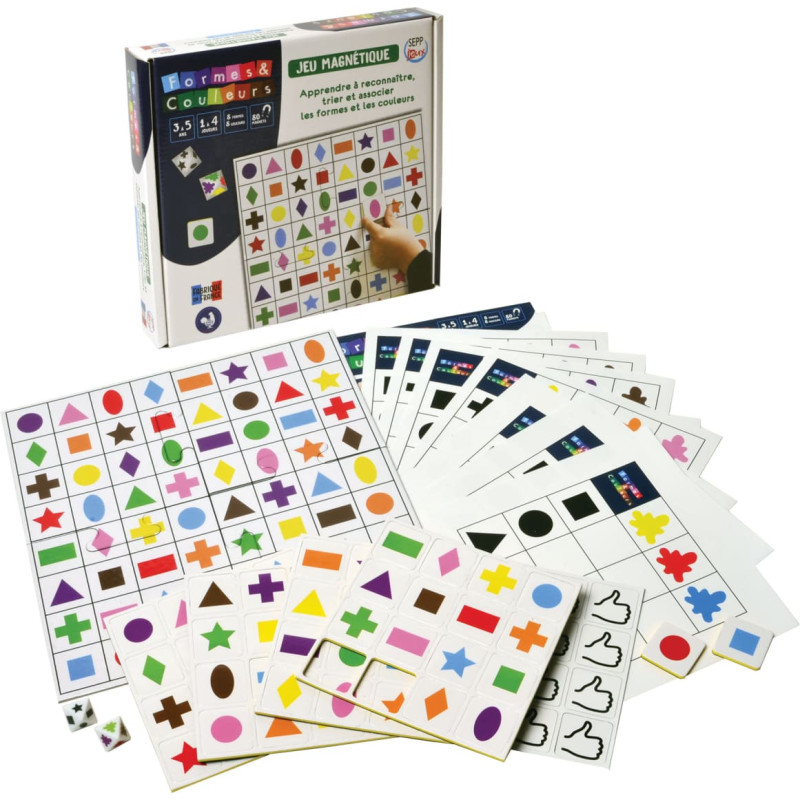 Sepp magnetic game, Shapes and Colours