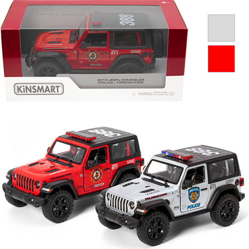 JEEP WRANGLER POLICJA STRAŻ 1:34