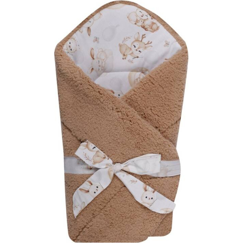 Duet Baby Wickeldecke mit Kapuze  - 731  - TEDDY - BROWN