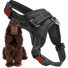 Springos Adjustable dog harness Springos PA0305, size L, 36-55 kg, pressure-free, black