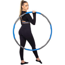 Springos Hula hoop with massager Springos FA0068 100 cm blue-grey