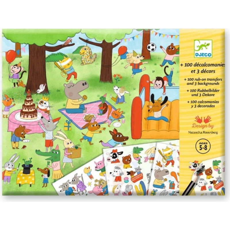 Djeco Rub-on transfers - Party time!