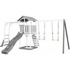 AXI Spielplatz aus Holz: Turm mit Doppelschaukel, Kletterleitern, XLL-Rutsche