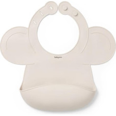 Babyono 1639/04 SILICONE BIB ADJUSTABLE FASTENING BEIGE