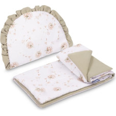 Sensillo MUSLIN PUSHCHAIR SET DANDELIONS BEIGE
