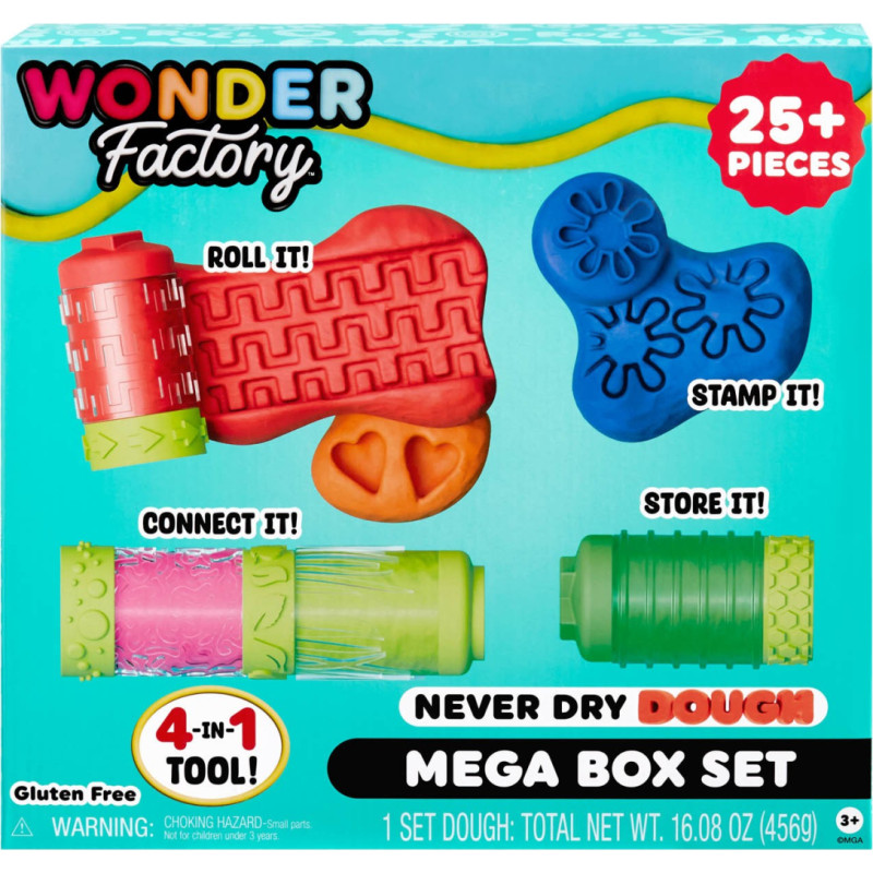 MGA Wonder Factory Never Dry Dough Mega Box Set 595137-EUC