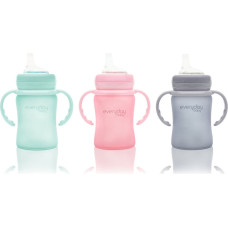 Everyday Baby Stikla pudelīte / mācību krūzīte ar silikona pārklājumu, 150 ml