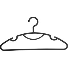 Ordinett Drēbju pakaramie 10 gab. plastmasas Daphne 42x0,8x21cm melni