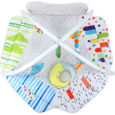 Milly Mally 6143 TinyMini JL633-1A Spiel- und Lernmatte 2-in-1 „Welt des Babys“