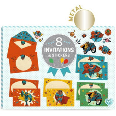 Djeco Invitation cards - Pow! Bang!