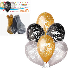 BALON HAPPY NEW YEAR 12  6 SZTUK
