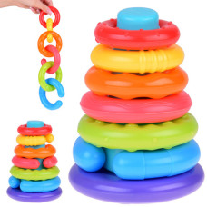 JM – Stapelpyramide mit Ringen, 18 cm (ZA5283)