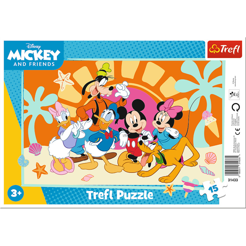 Trefl DISNEY Puzzle in frame Mickey-Mouse, 15 pcs