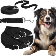 Springos Training leash for dog Springos PA0334 10 m up to 15 kg black