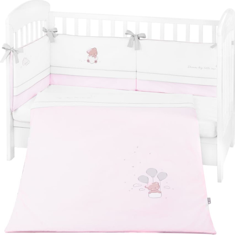 Bedding set with embroidery 2pcs EU Style 60/120 Dream Big Pink