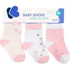 Baby socks with 3D ears Bear with me Pink 2-3y