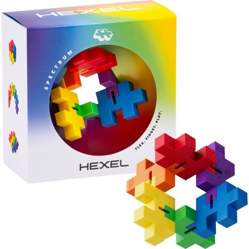 Plus Plus fidget toy, Hexel Spectrum