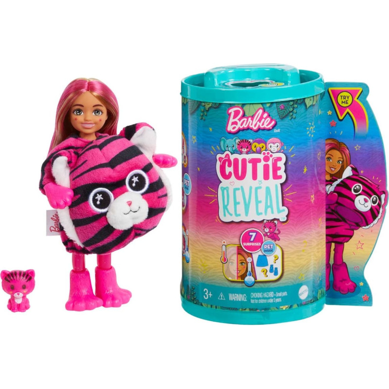 Barbie® Chelsea Cutie Reveal Džungli seeria nukk - Tiiger
